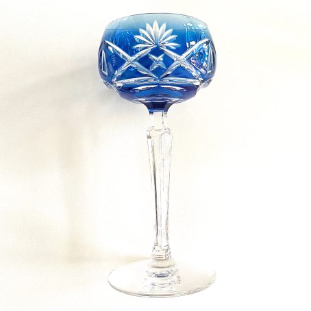 Wine glass / Blue / Val Saint-Lambert