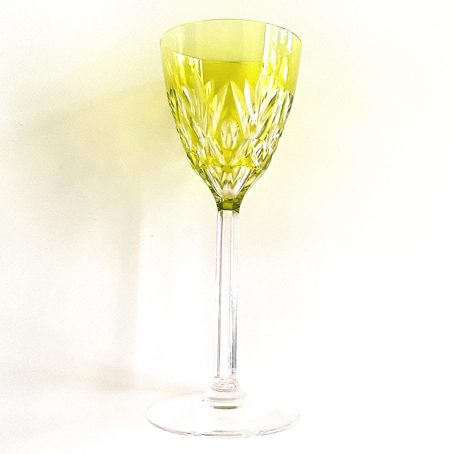 Wine glass / Yellow / Val Saint-Lambert