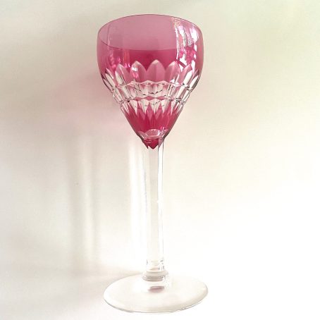Wine glass / Fuchsia / Val Saint-Lambert
